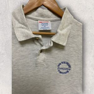 Vintage 1998 Executive Healthcare‎ Symposium Men's Short Sleeve Polo Gray 2XL